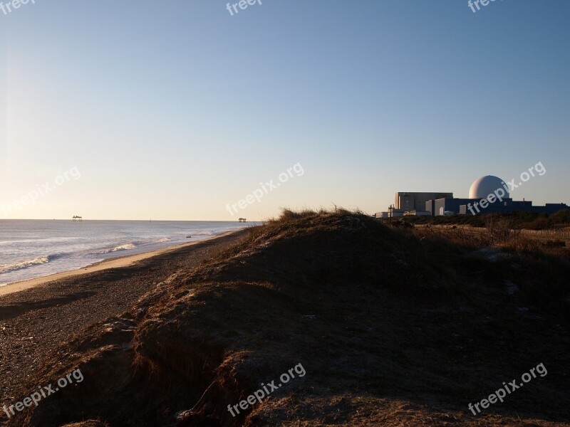 Nuclear Power Beach Suffolk Morning