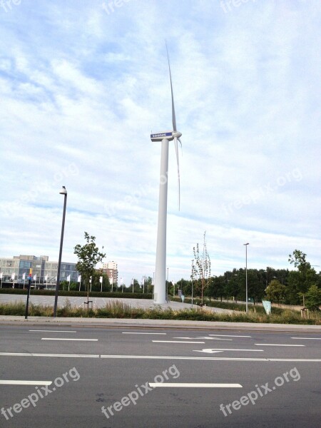 Street View Wind Power Generation Blue Sky Free Photos