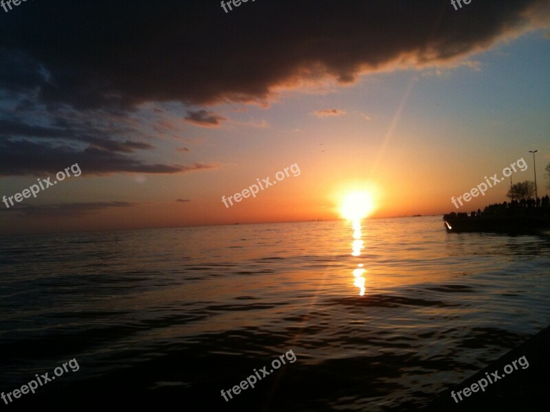 Beach Marine Boats Landscape Blue