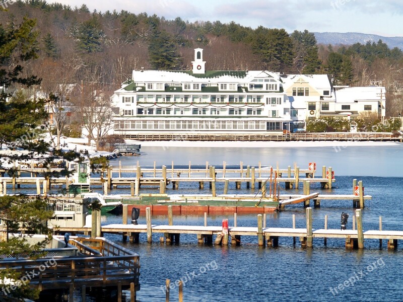 Lake Winnipesaukee New Hampshire Winter The Inn Mill Fall