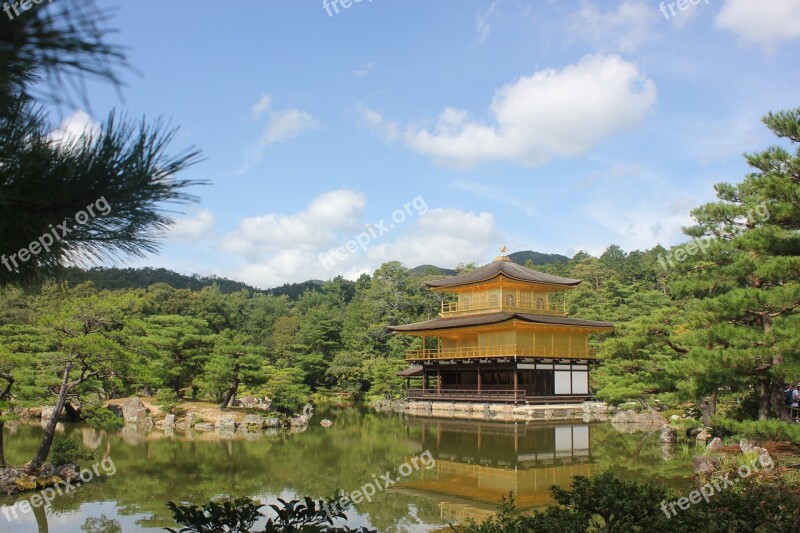 Kinkaku-ji Rokuon-ji Temple Golden Pavilion Garden