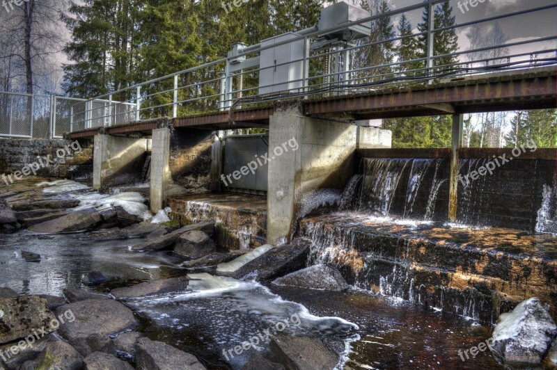 Dam Ice Finnish Winter Snow