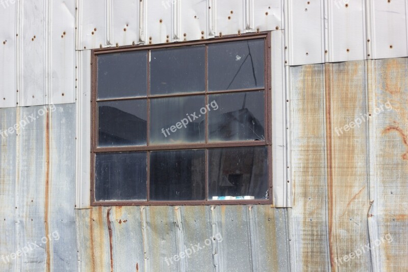 Window Rustic Warehouse Rust Metal