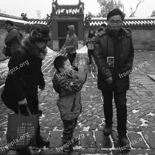 The Temple Of Heaven Snow Building Chinese Style Character