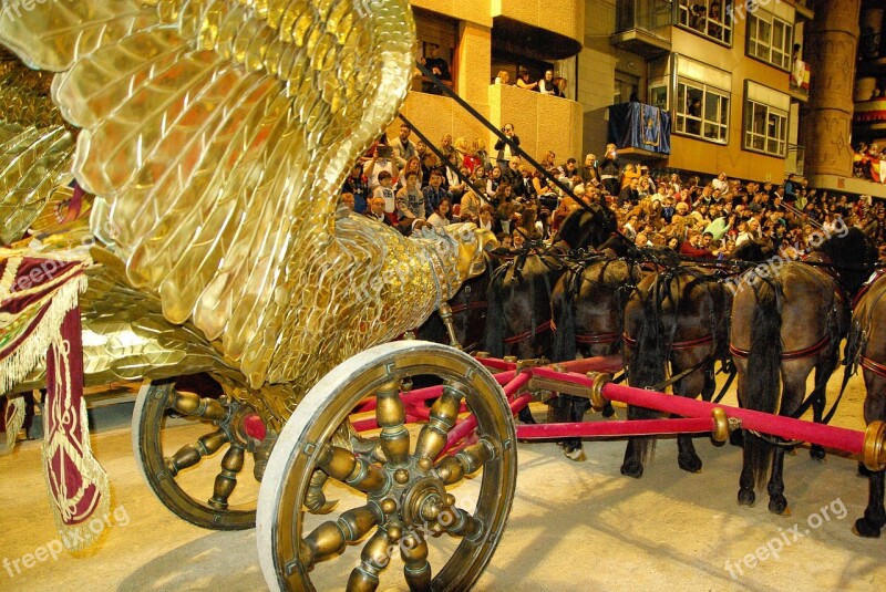 Spain Lorca Roman Chariot Hitch Horses