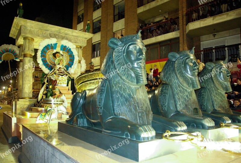 Lorca Holy Week Parade Egypt Sphinx