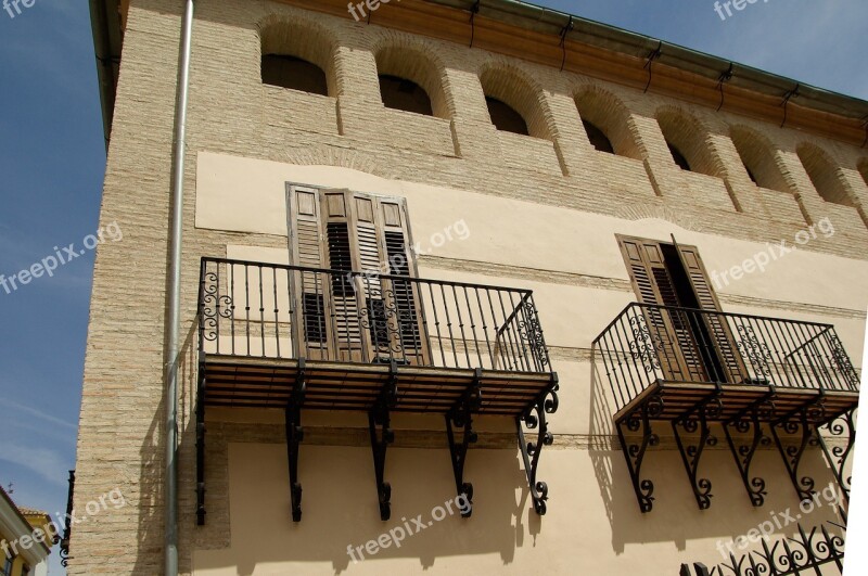 Spain Lorca Balconies Shutters Andalusia