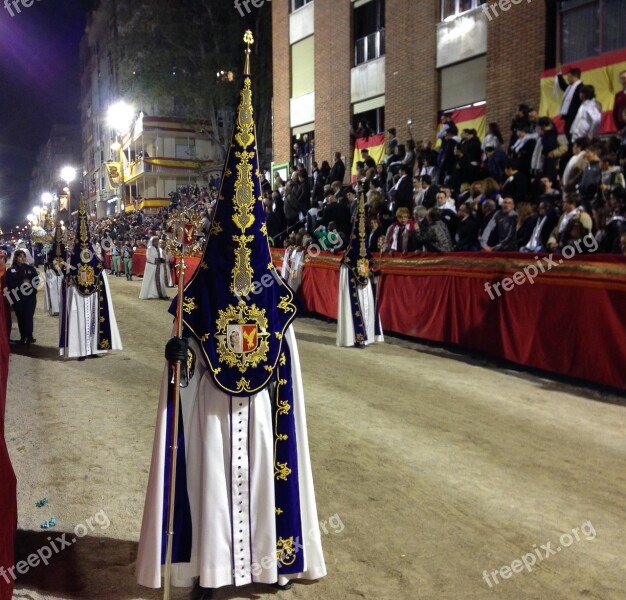 Spain Lorca Procession Holy Week Penitents