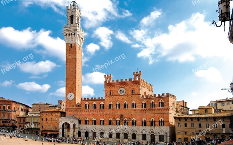 Piazza Siena Tuscany Free Photos