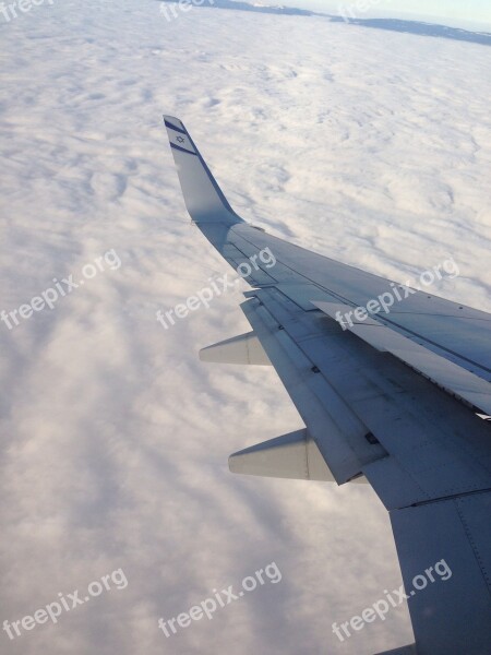 Israel Flag On The Wing