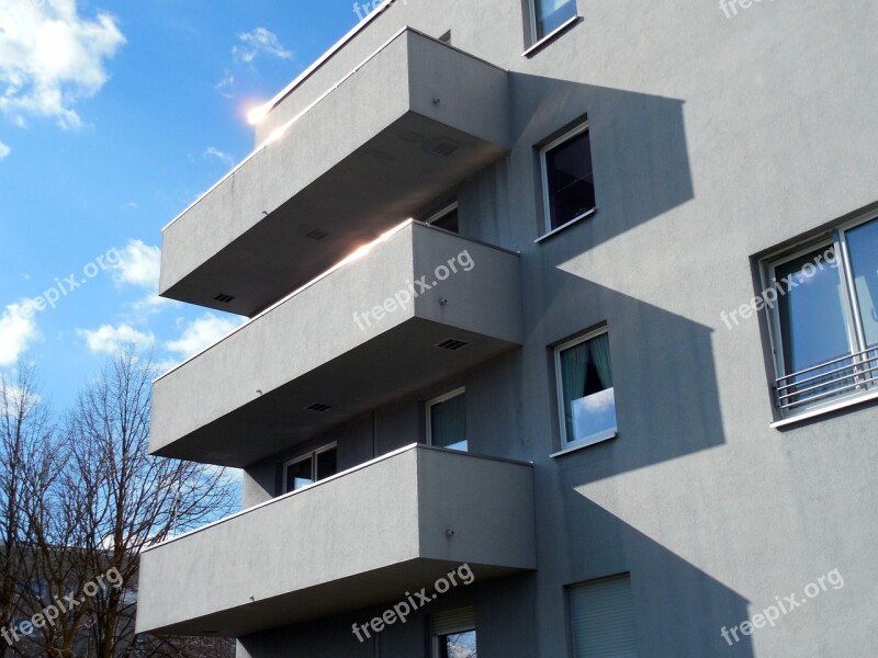 Houses Balconies Architecture Facade Apartment