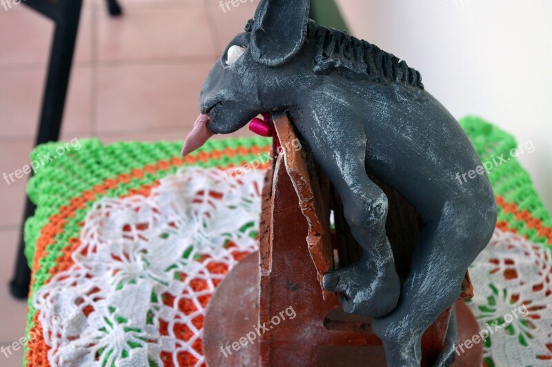 Sculpture Donkey Ass Figure Animal