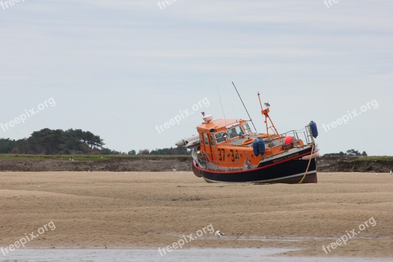 Boat Beached Life Boat Beach Free Photos