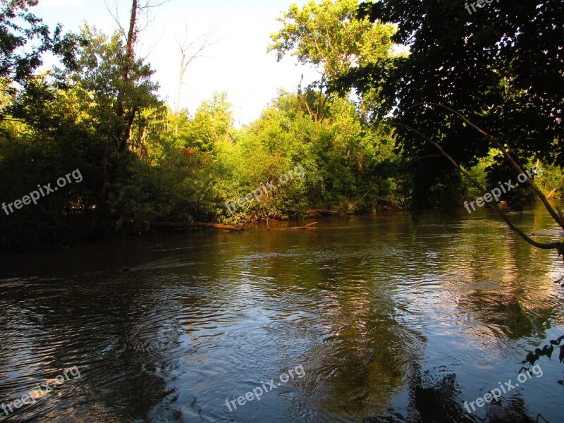 River Yellow Light Yellow Light Water