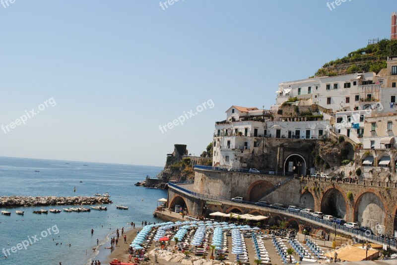 Amalfi Coast Italy Sea Mediterranean