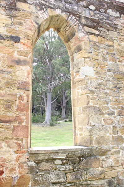 Church Window Stone History Port Arthur