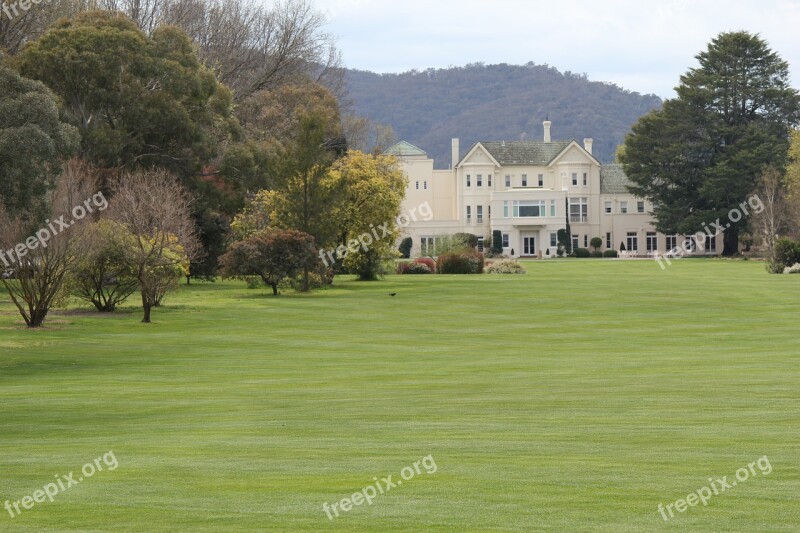 Lawn Mansion Architecture Park Free Photos