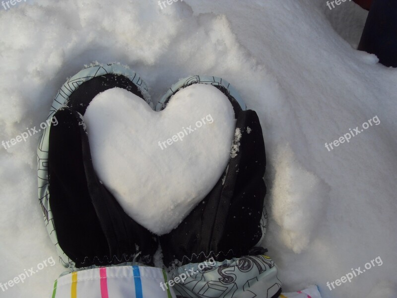 Hart Love Snow Free Photos