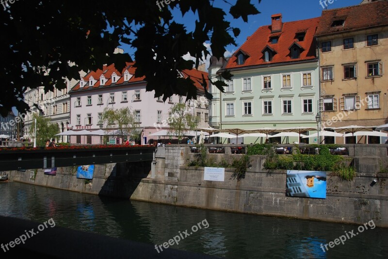 Slovenia River Landscape Bridge Water