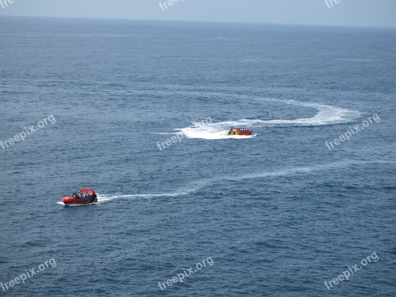 Boat Rafting Jeju Island Sea Free Photos