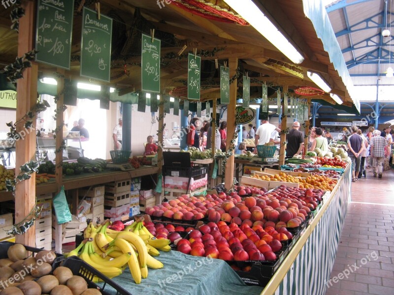 France Market Fruit Food Bananas