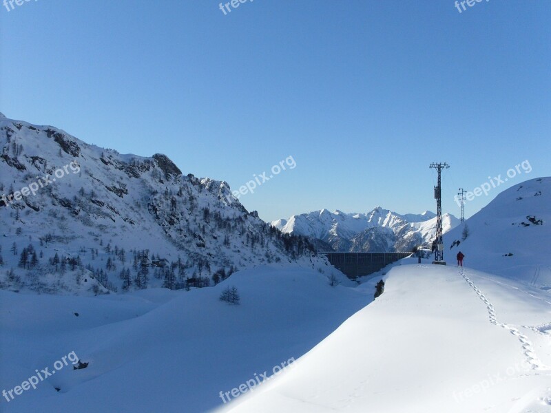 Snow Refuge Mountain Lombardy Winter