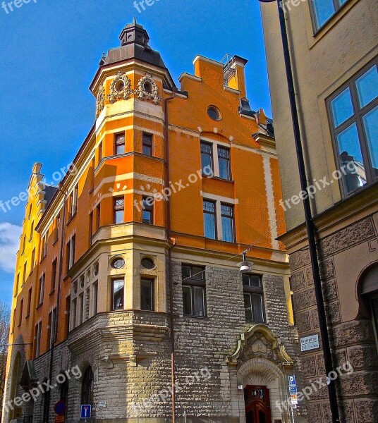 Facade Structure St Paul Street Södermalm Stockholm