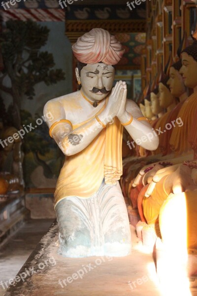 Prayer Temple Buddha Sunlight Sri Lanka