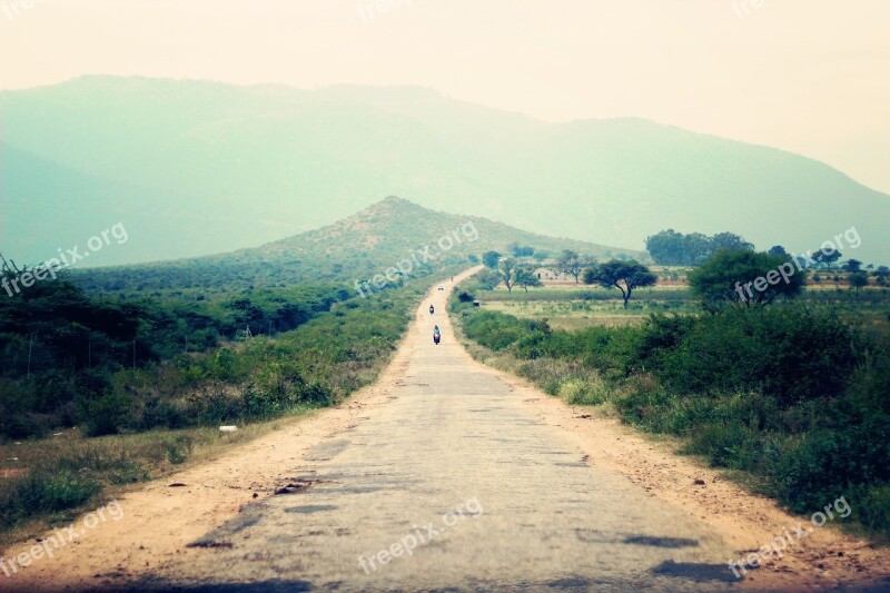 Road Hills Sky Landscape Nature