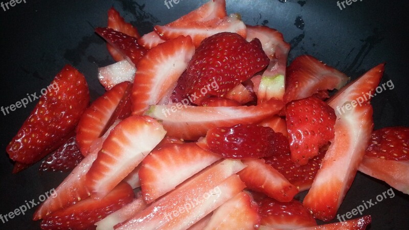 Strawberry Berry Bowl Red Food