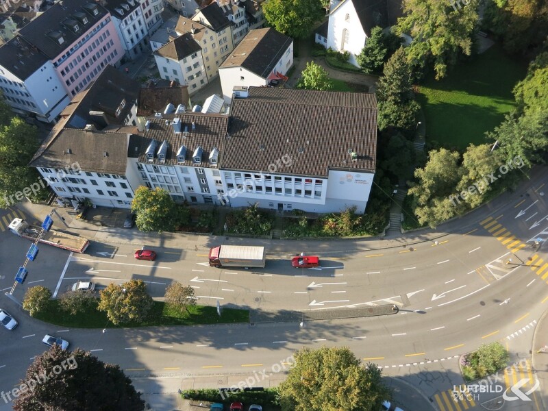 Luftaufnahme Schweiz Landschaft Stadt Ort