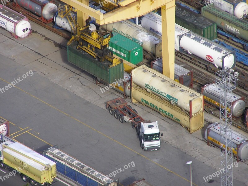 Container Container Crane Spreader Envelope Truck