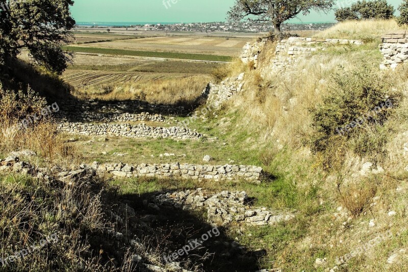 Troy Ruin Schliemann Dig Schliemann Trench