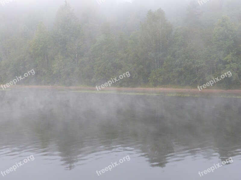 Fog Bank River Landscape Russia Recovery