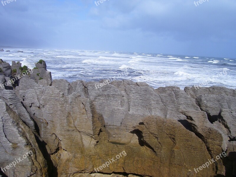 Punakaiki Pancake Rocks New Zealand Rock Landmark