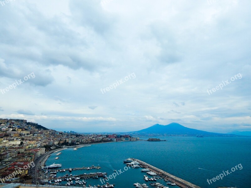 Naples Vesuvius Sea Free Photos