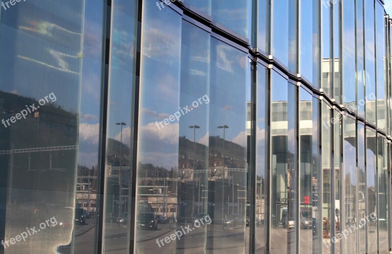 Building Facade Glass Mirroring Structure