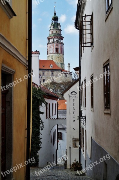 Castle Alley Unesco Street Czech Krumlov