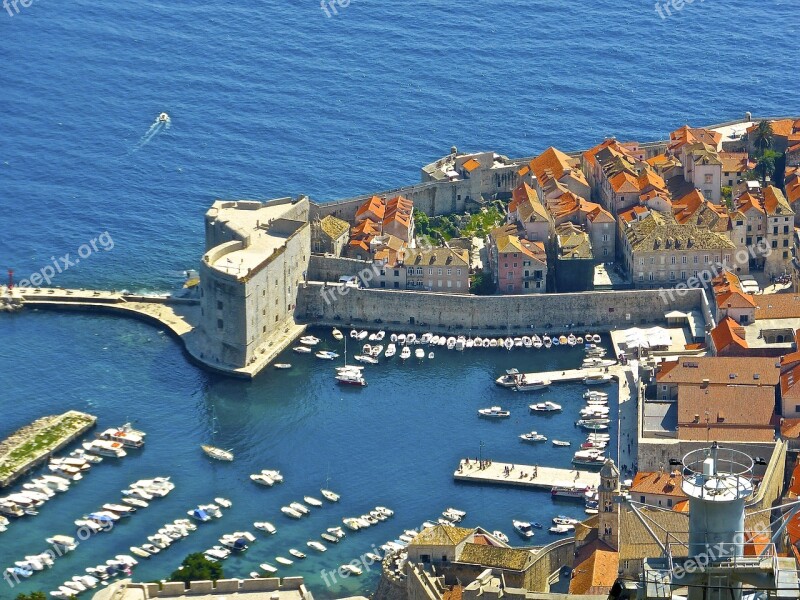 Harbour Dubrovnik Adriatic Port Mediterranean