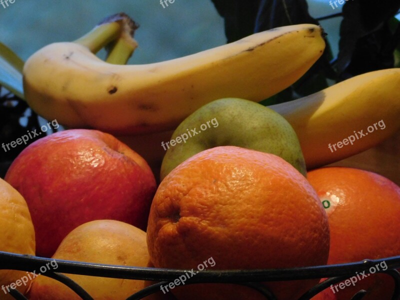 Fruit Bananas Apple Oranges Healthy