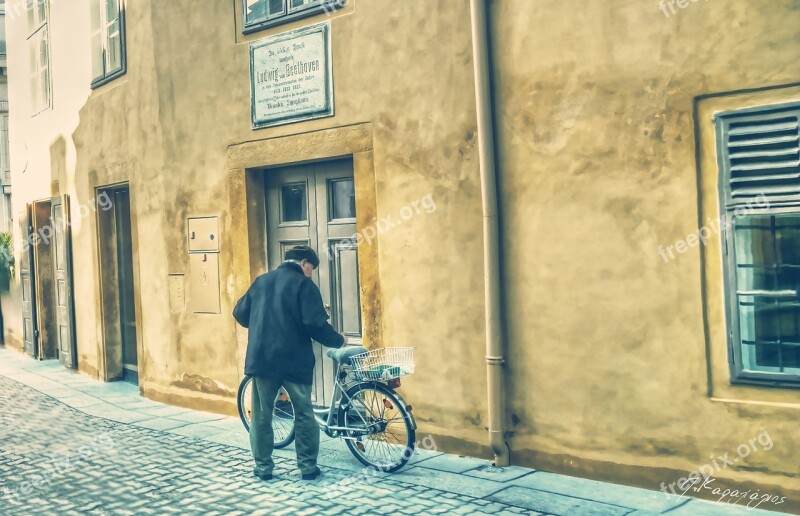 Streets Vienna Austria Man Old