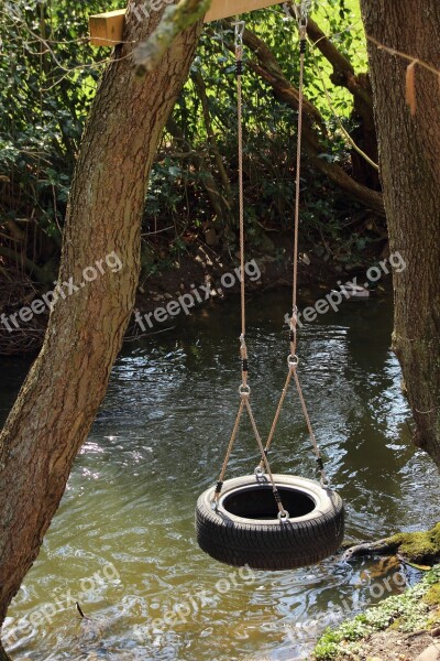 Swing Mature Tire Swing Rocking Mature Play