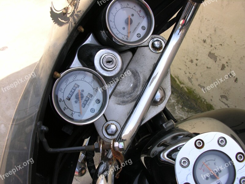 Motorcycles The Instrument Panel Machine Stainless Free Photos