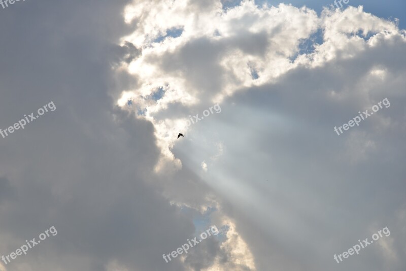 Clouds Sun Ray Of Sunshine Ave Paris