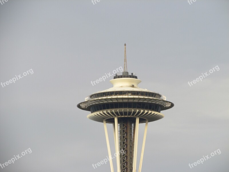 Space Needle Seattle Revolving Restaurant Sk View