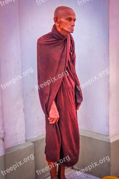 Priest Thero Man Buddhist Meditate