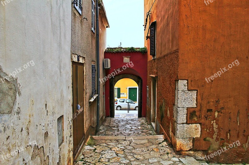 Alley Historic Center Croatia Narrow Lane Hdr Image