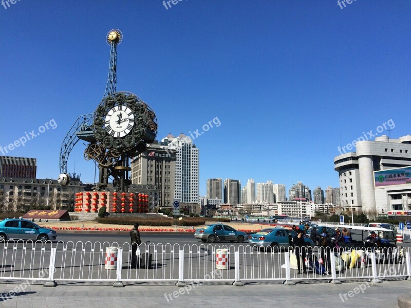 Outdoor Watch Guardrail Blue Sky Street View