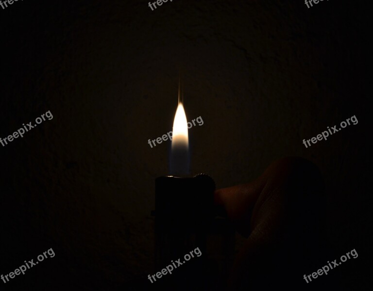 Lighter Hand Lighter Dark Flame Night