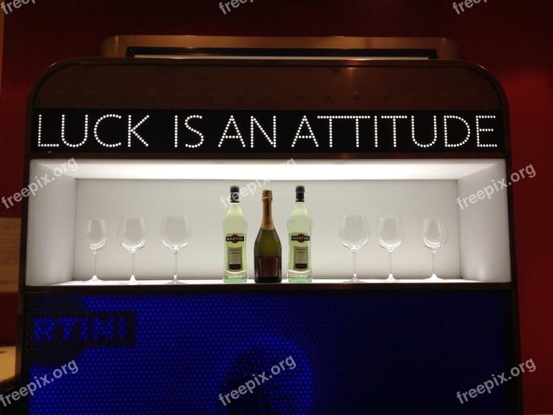 Slogan Bar Advertisement Luck Attitude